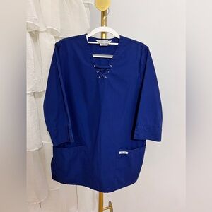 Cherokee® Navy Blue Scrub Top XS